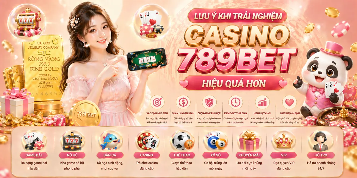 Lưu ý khi trải nghiệm casino 789bet hiệu quả hơn