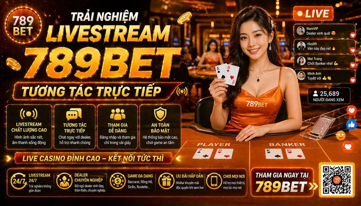 Trải nghiệm livestream 789bet tương tác trực tiếp