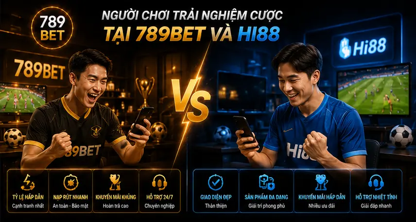 Người chơi trải nghiệm cược tại 789Bet và Hi88