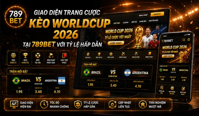 Người chơi tham gia đặt cược Kèo WorldCup 2026 trên nền tảng 789Bet