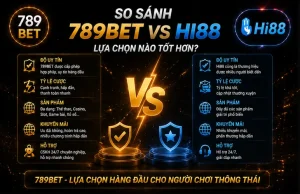 Giao diện trang chủ của 789Bet so với Hi88